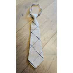 ONE VARONES CHECK BEIGE/NAVY FIRST HOLY COMMUNION/SPECIAL OCCASION BOYS TIE STYLE 10-08026J 210