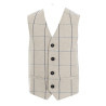 One Varones Beige Check First Holy Communion/Special Occasion Waistcoat Style 10-10023R 51