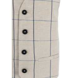 One Varones Beige Check First Holy Communion/Special Occasion Waistcoat Style 10-10023R 51