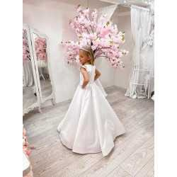 White First Holy Communion Dress Style COM012