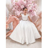 White First Holy Communion Dress Style COM012