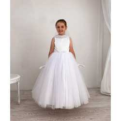 White First Holy Communion Dress Style COM018