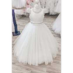 White First Holy Communion Dress Style COM028