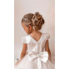 White First Holy Communion Dress Style COM035