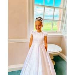 White First Holy Communion Dress Style COM036