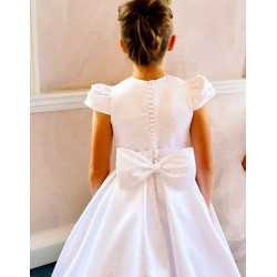 White First Holy Communion Dress Style COM036