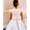 White First Holy Communion Dress Style COM036