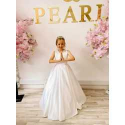 White First Holy Communion Dress Style COM037