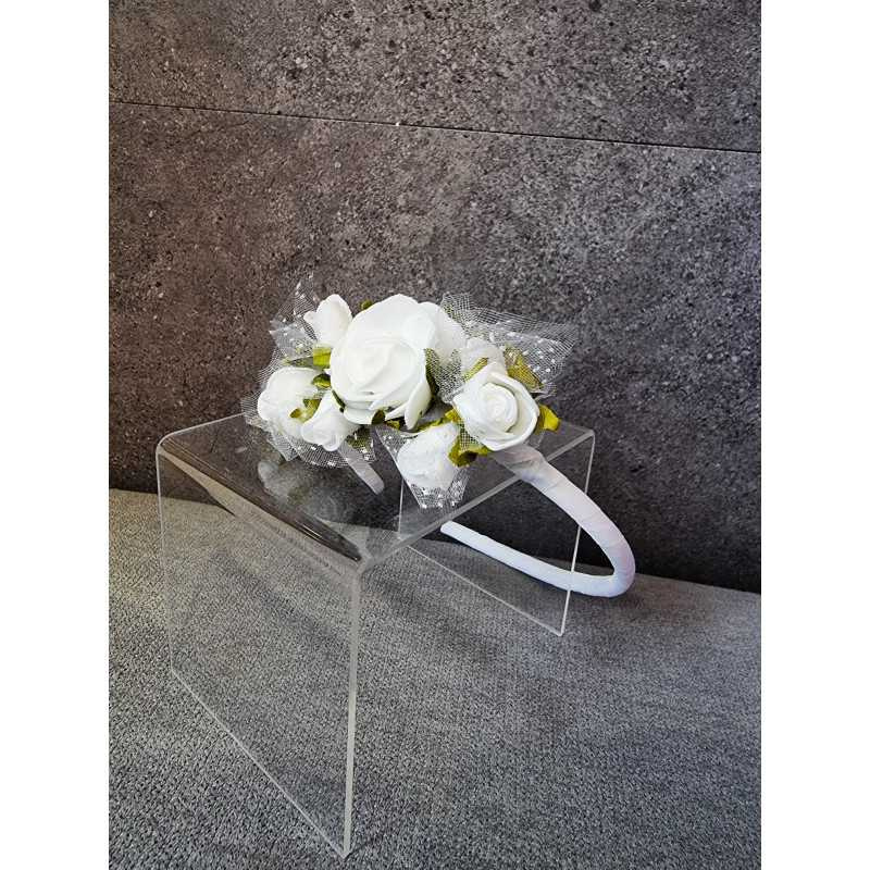 WHITE/GREEN FIRST HOLY COMMUNION HEADBAND STYLE OW-403