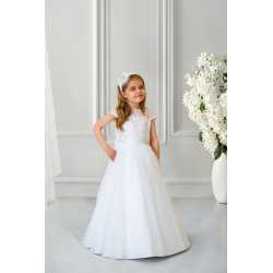 Handmade White First Holy Communion Dress Style ANASTASIA WHITE