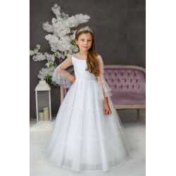 WHITE HANDMADE FIRST HOLY COMMUNION DRESS STYLE WENDY MCH