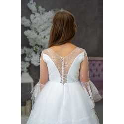 WHITE HANDMADE FIRST HOLY COMMUNION DRESS STYLE WENDY MCH