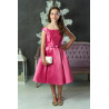 Candy Pink Satin Confirmation Dress Style Ko21701