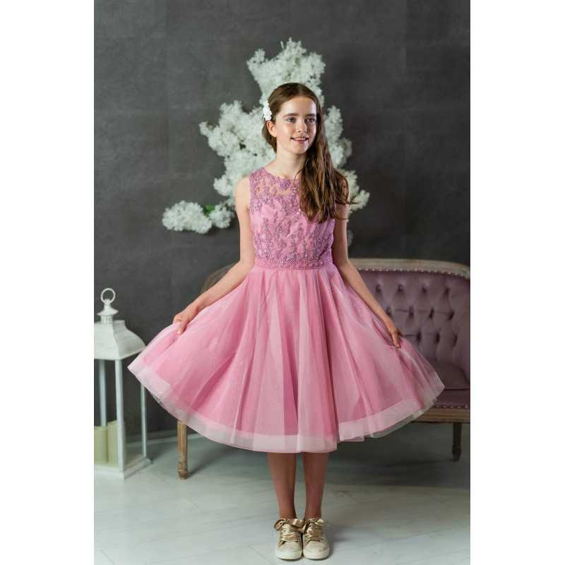 Riv Pink Confirmation Dress Style Ko25320