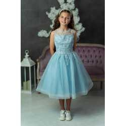 Dk Powder Blue Confirmation Dress Style Ko25306