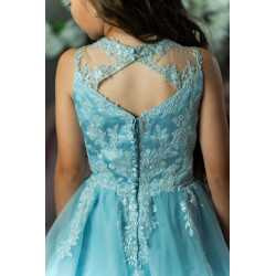 Dk Powder Blue Confirmation Dress Style Ko25306