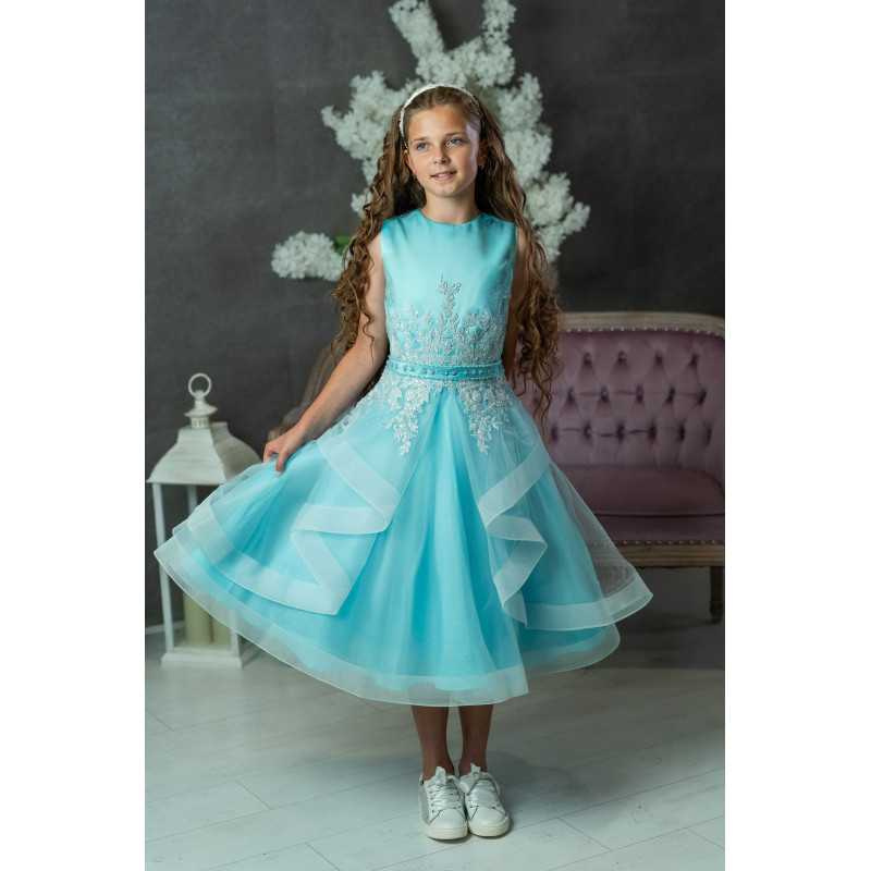 Ocean Blue Confirmation Dress Style Ko25326