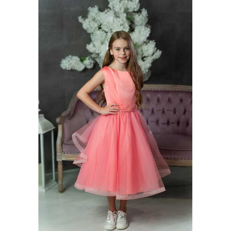 Coral Confirmation Dress Style Ko24184