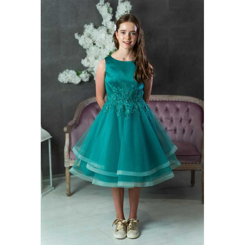 Teal Confirmation Dress Style Ko25316