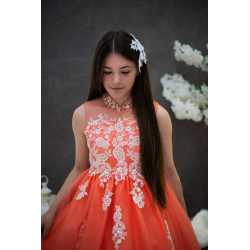 CORAL CONFIRMATION DRESS STYLE SHEILA MARY LC