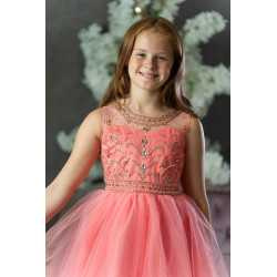 Coral Confirmation Dress Style LOLA