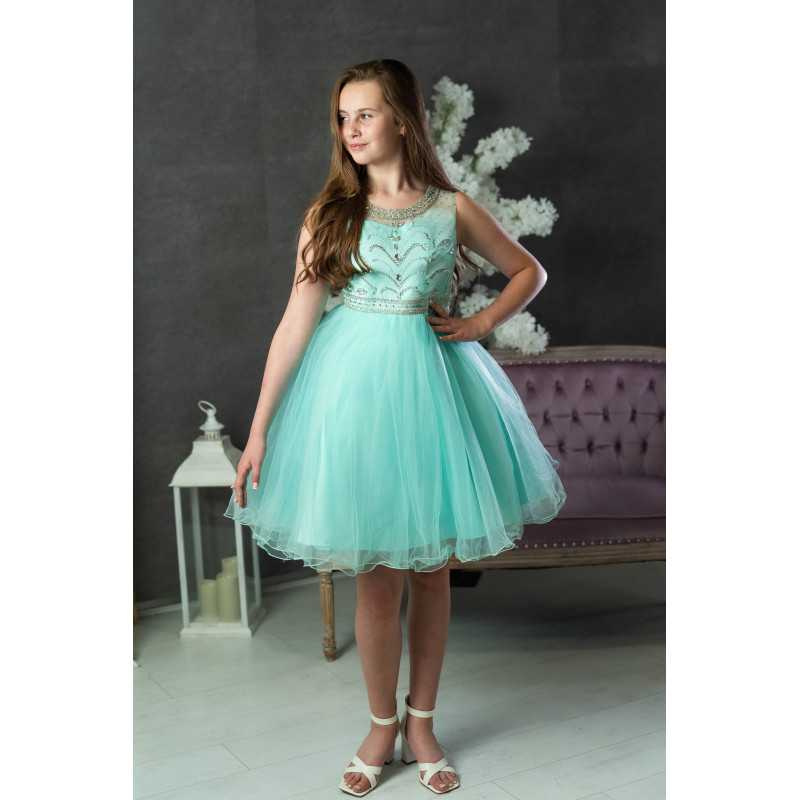 Aqua Confirmation Dress Style LOLA