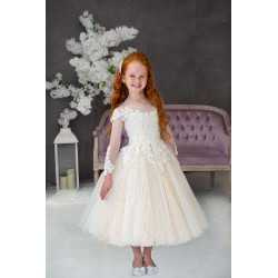 HANDMADE IVORY FIRST HOLY COMMUNION DRESS STYLE ADELAIDE MCH