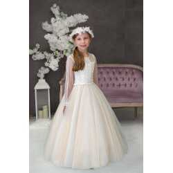 Handmade Ivory/Peach First Holy Communion Dress Style MACI MCH