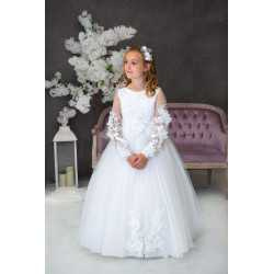 Handmade White First Holy Communion Dress Style CAROLINE MCH