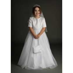 White First Holy Communion Dress Style D010