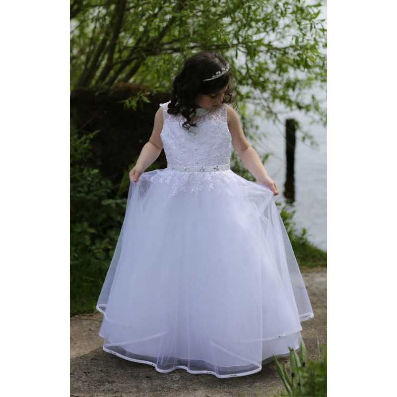 White First Holy Communion Dress Style APPLE