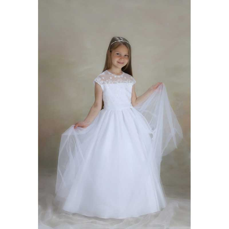 White First Holy Communion Dress Style NEMESIA