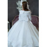 HANDMADE WHITE FIRST HOLY COMMUNION DRESS T-264