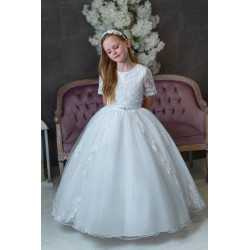 Sweetie Pie First Holy Communion White Dress Style RB660