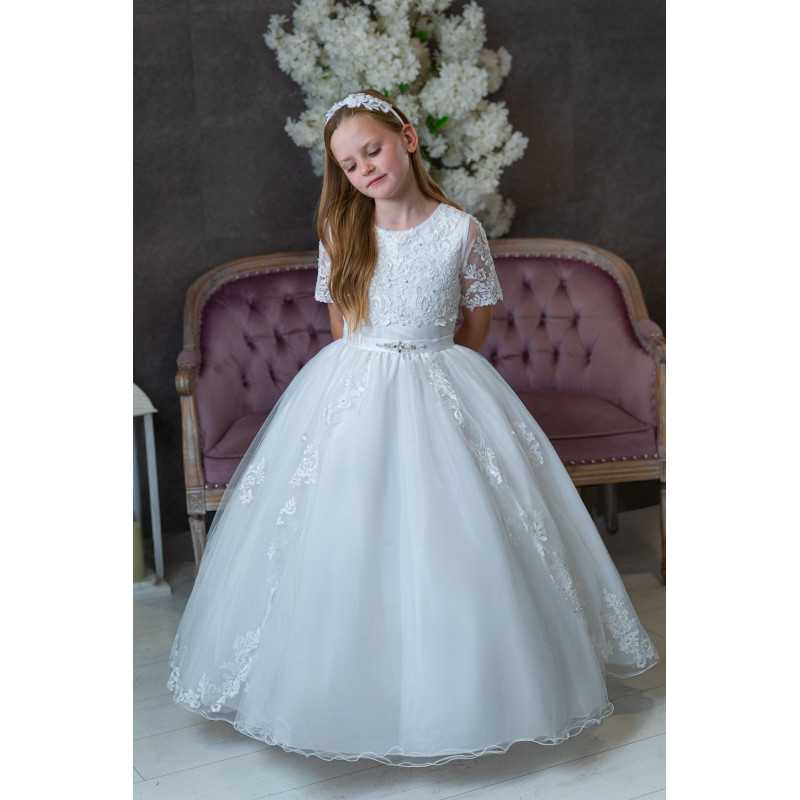 Sweetie Pie First Holy Communion White Dress Style RB660