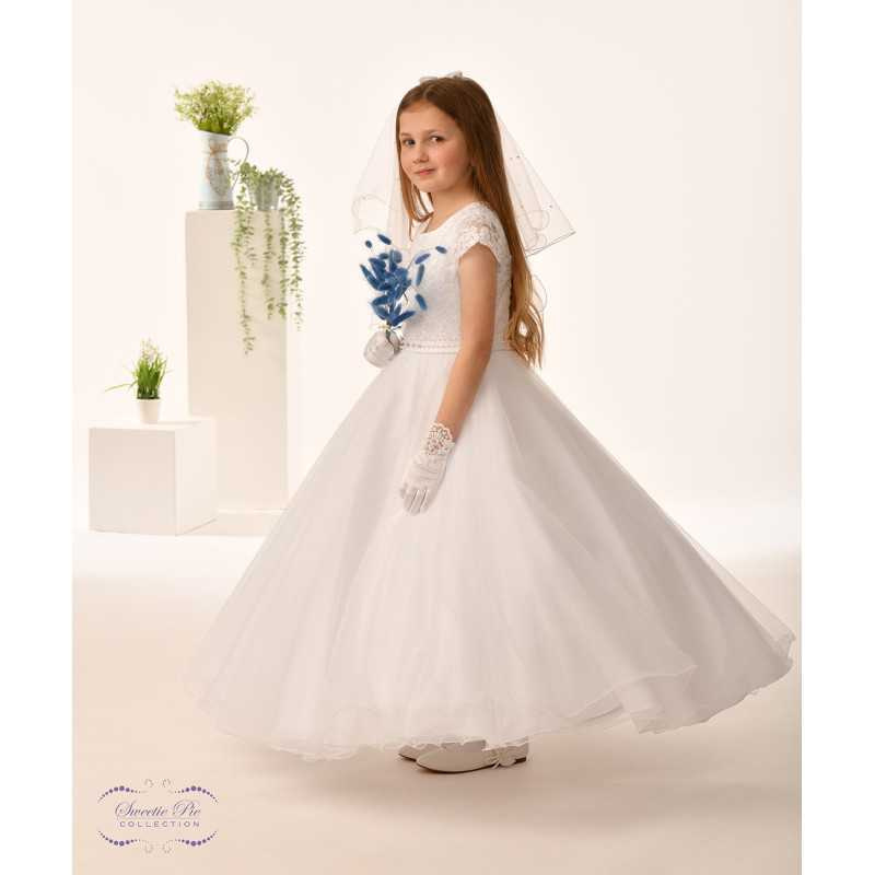 Sweetie Pie First Holy Communion White Dress Style 5012