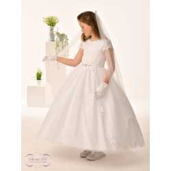 Sweetie Pie First Holy Communion White Dress Style 5014