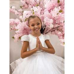 White First Holy Communion Dress Style COM034