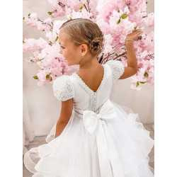 White First Holy Communion Dress Style COM034