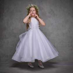 White First Holy Communion Dress Style Ko25810