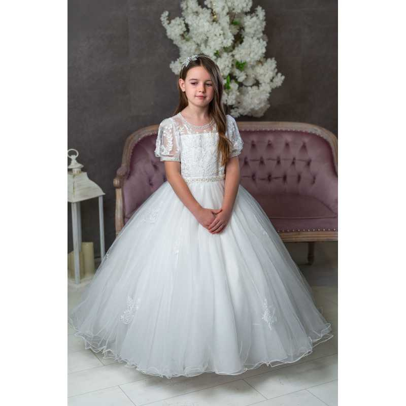 Sweetie Pie First Holy Communion White Dress Style 5005