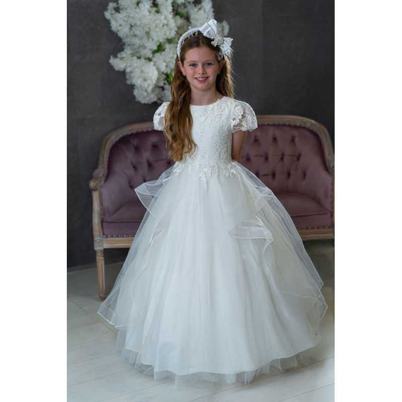 Ivory First Holy Communion Dress Style LWCD106