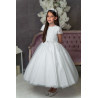 PAULA'S COMMUNION WHITE TEA-LENGTH FIRST HOLY COMMUNION DRESS STYLE PJ-53