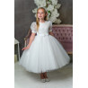 PAULA'S COMMUNION WHITE TEA-LENGTH FIRST HOLY COMMUNION DRESS