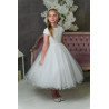  JOAN CALABRESE WHITE TEA-LENGTH FIRST HOLY COMMUNION DRESS