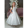  PAULA'S COMMUNION WHITE TEA-LENGTH FIRST HOLY COMMUNION DRESS