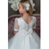 PAULA'S COMMUNION WHITE TEA-LENGTH FIRST HOLY COMMUNION DRESS