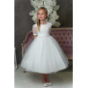 PAULA'S COMMUNION WHITE TEA-LENGTH FIRST HOLY COMMUNION DRESS