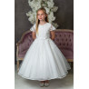 PAULA'S COMMUNION WHITE TEA-LENGTH FIRST HOLY COMMUNION DRESS