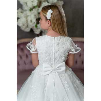 PAULA'S COMMUNION WHITE TEA-LENGTH FIRST HOLY COMMUNION DRESS